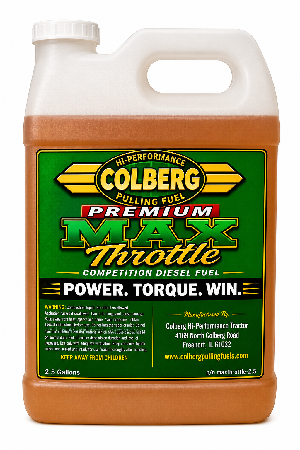 PREMIUM MAX THROTTLE - PULLING FUEL / 5 GALLONS (TWO 2.5 GALLON CONTAINERS)