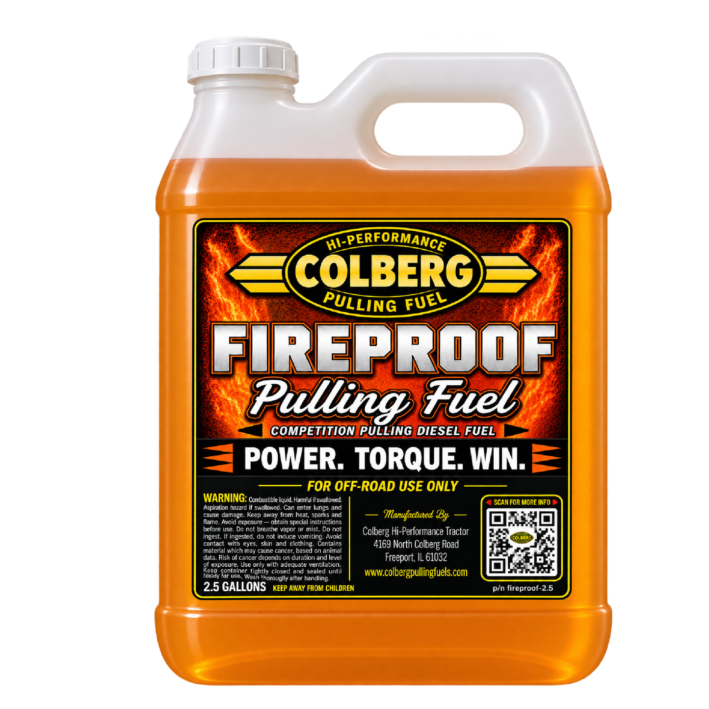 FIREPROOF TRACTOR PULLING FUEL  / 5 GALLONS (TWO 2.5 GALLON CONTAINERS)