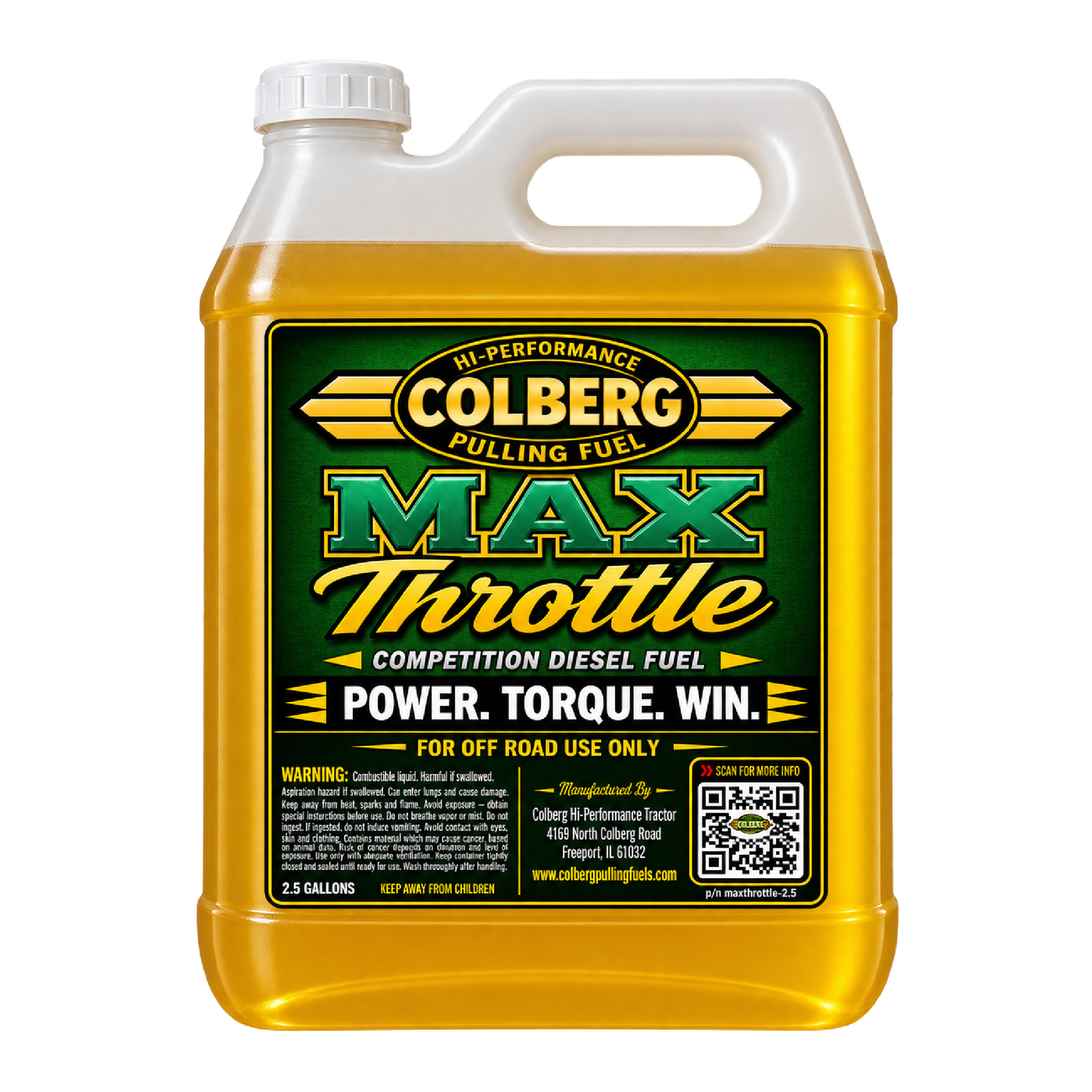 MAX THROTTLE  - PULLING FUEL / 5 GALLONS (TWO 2.5 GALLON CONTAINERS)